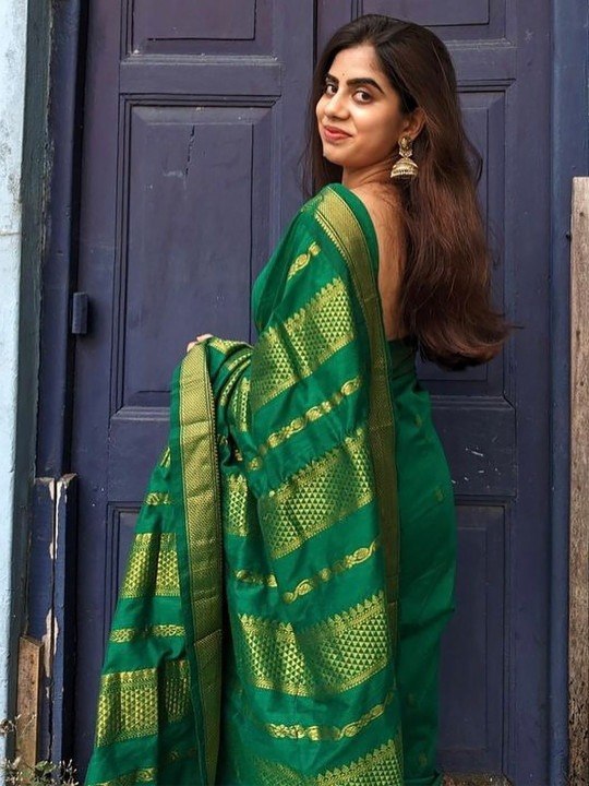 Soft Silk Saree with Zari Border
