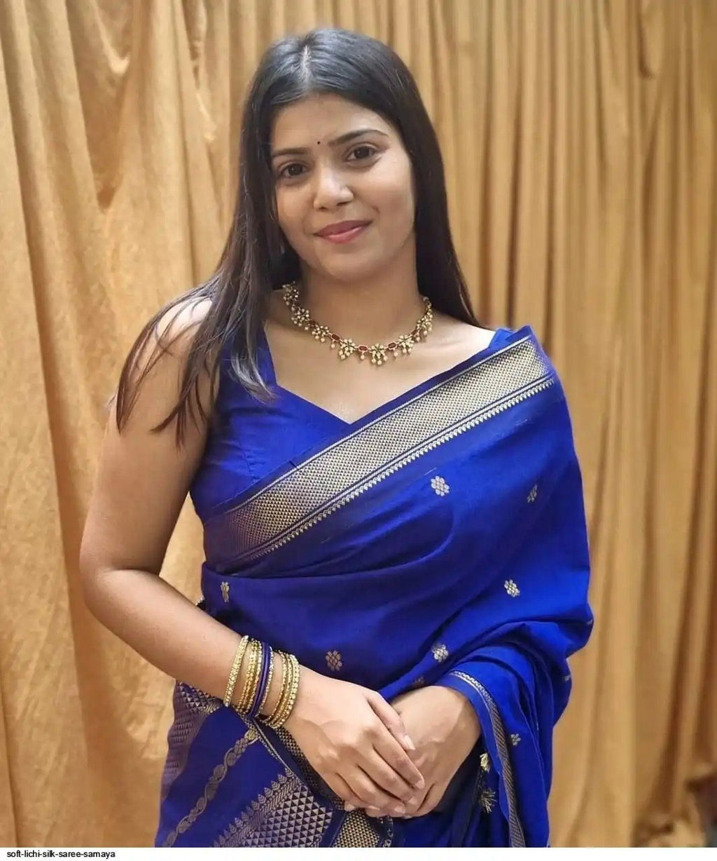 Deep Green Banarasi Silk Saree side view